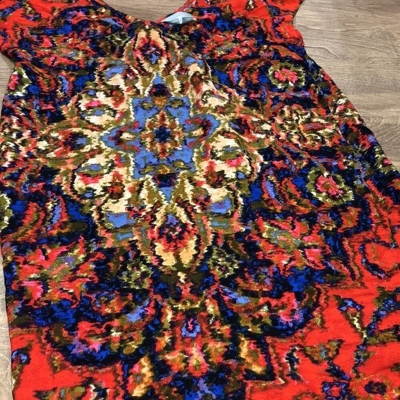 Maeve Mediallion red print dress by Anthropologie small petite floral - Picture 7 of 9